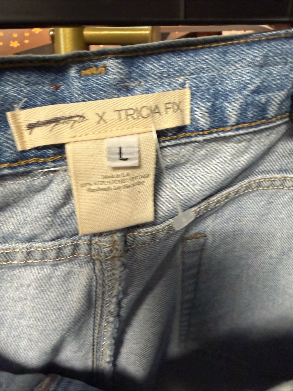 NWOT Tricia Fix x Free People One-of-a-Kind Upcycled Carhartt Denim Shorts - Picture 3 of 3